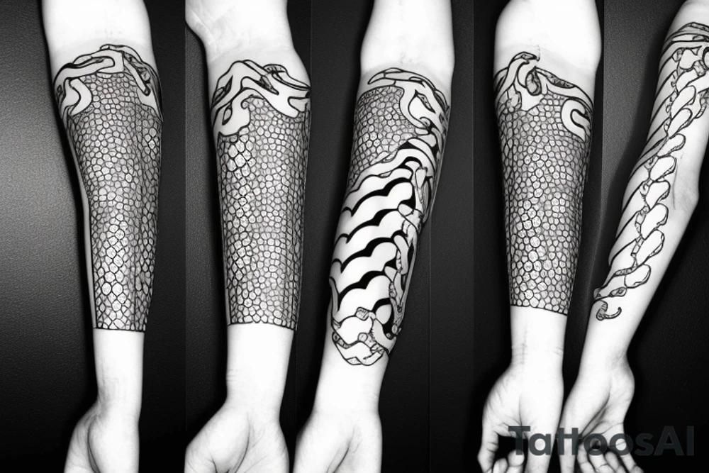 Snake minimal design on forearm tattoo idea