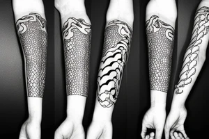 Snake minimal design on forearm tattoo idea