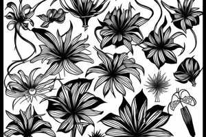 spider lily flower with a dragon tattoo idea