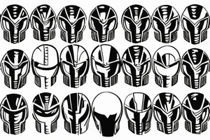 spartan helmet disintegrates into pixels tattoo idea