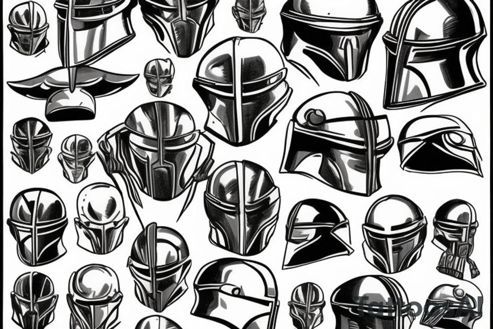spartan helmet disintegrates into pixels tattoo idea