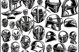 spartan helmet disintegrates into pixels tattoo idea