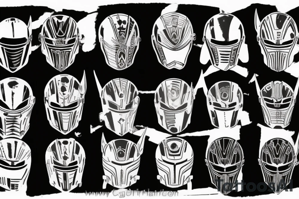 spartan's digital helmet tattoo idea