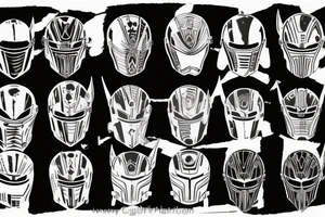 spartan's digital helmet tattoo idea