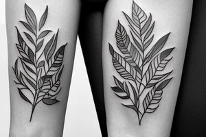 Big tattoo on the hip, little flowers, leaves and any nature tattoo idea