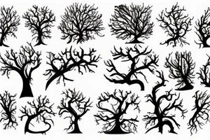 Tree in style borderlands tattoo idea