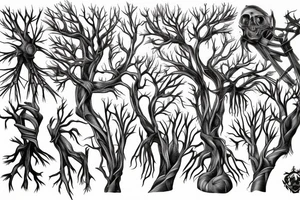 a withered tree grows from the palm of your hand tattoo idea
