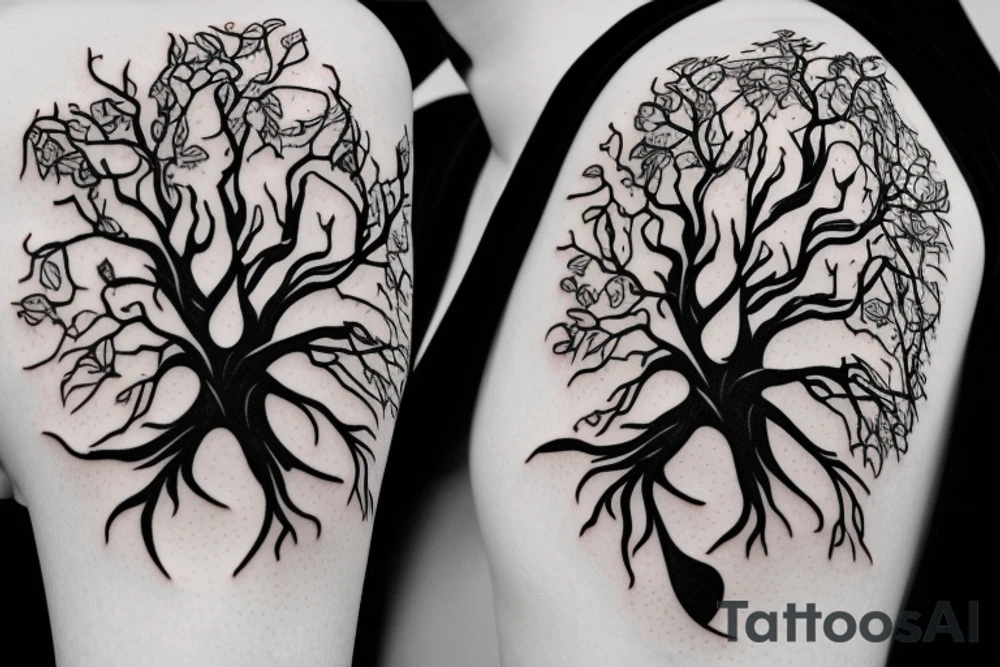 a withered tree grows from the palm of your hand tattoo idea a withered tree grows from the palm of your hand tattoo idea