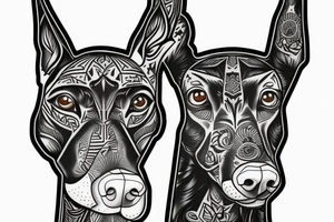 Chicano Style Dobermann tattoo idea