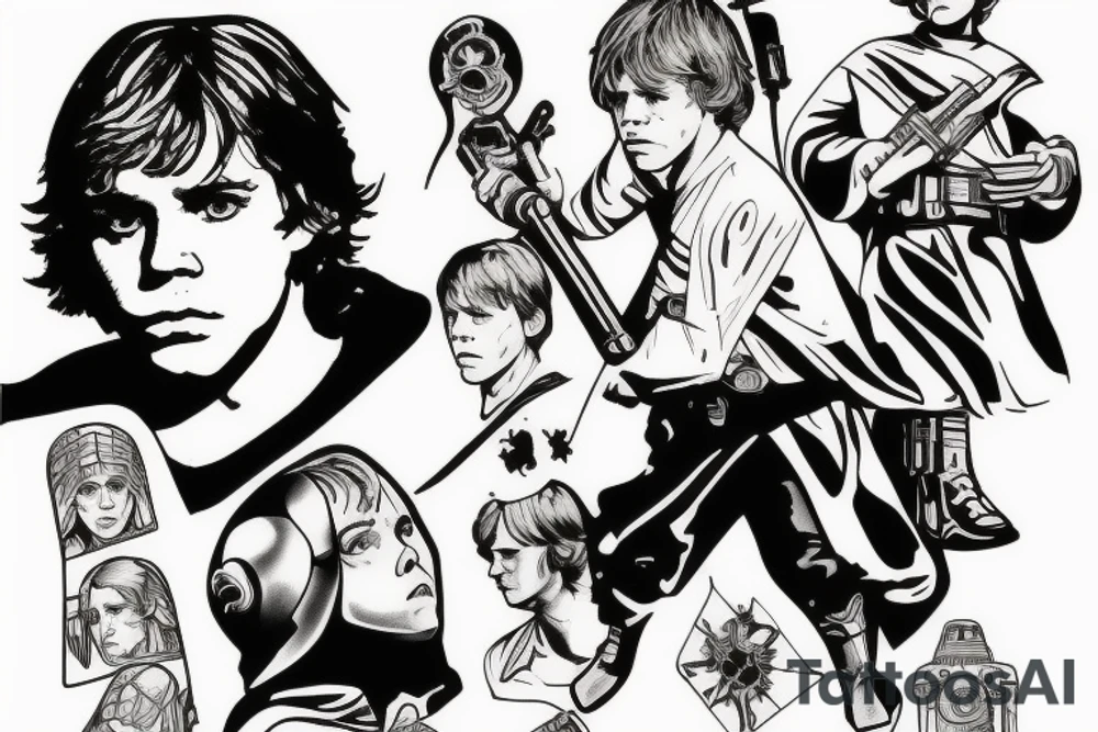 Young Luke Skywalker tattoo idea