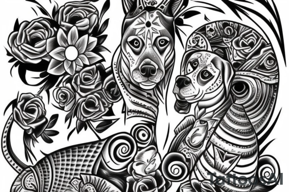 Chicano Style Dobermann tattoo idea