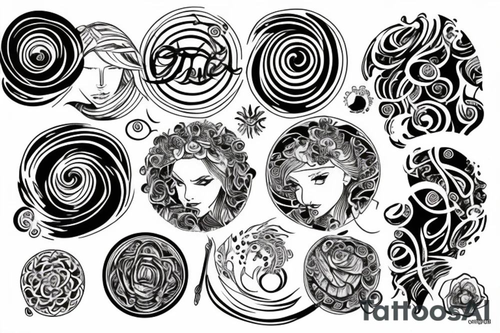 Black Circle tattoo idea