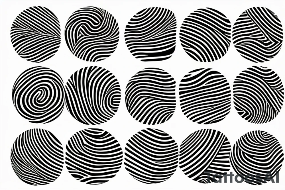 Black Circle Abstraction, lines tattoo idea