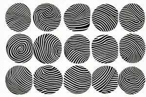 Black Circle Abstraction, lines tattoo idea