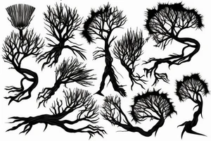 a withered tree grows from the palm of your hand tattoo idea