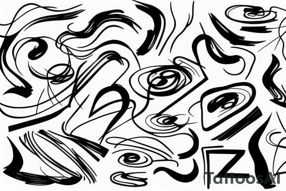 Black Abstraction, lines tattoo idea