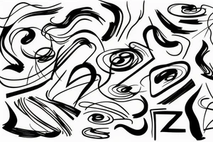 Black Abstraction, lines tattoo idea