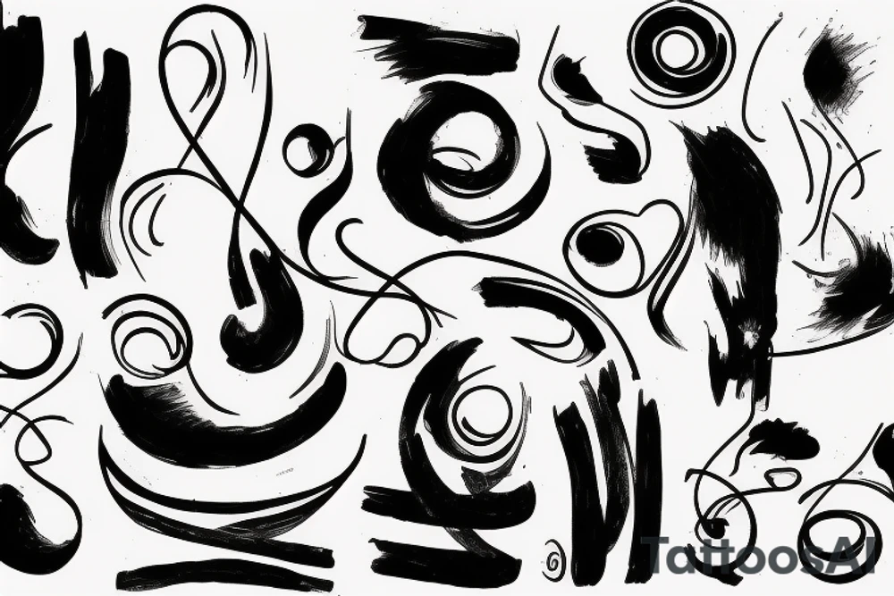 Black Abstraction, lines tattoo idea