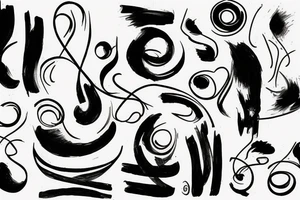Black Abstraction, lines tattoo idea