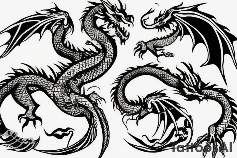 dragon eating it's tail tattoo idea