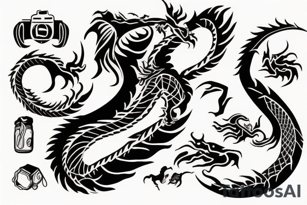 dragon eating it's tail tattoo idea