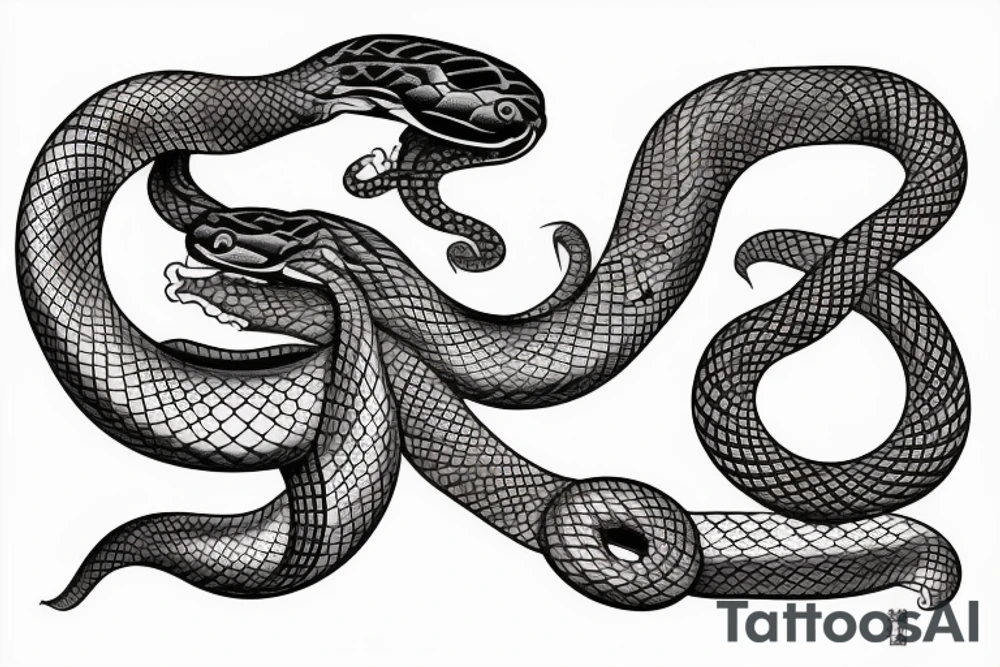 Snake swallowing it's own tail tattoo idea