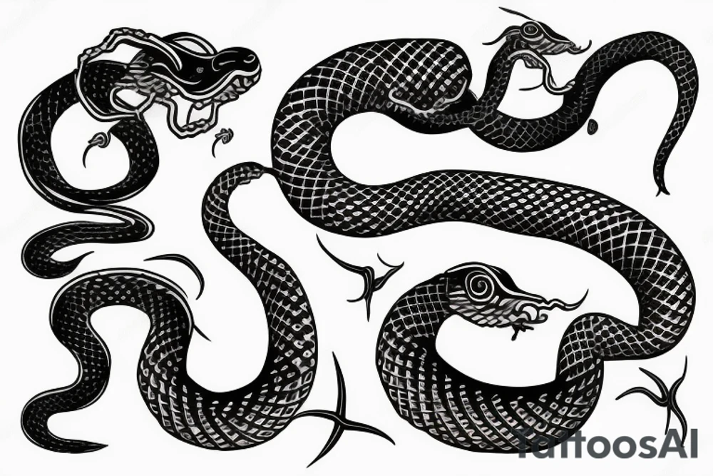 Snake swallowing it's own tail tattoo idea