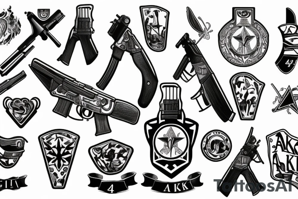 Ak-47 insignia tattoo idea