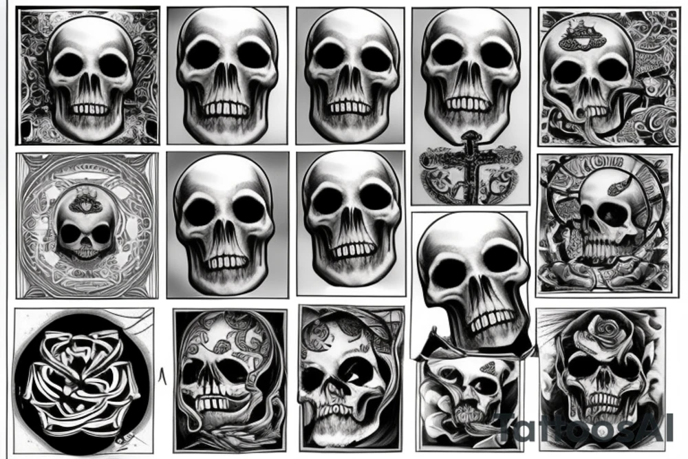 Skull and anchor tattoo idea
