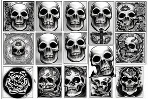 Skull and anchor tattoo idea