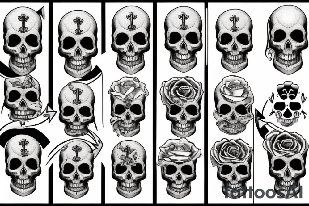 Skull and anchor tattoo idea