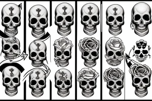 Skull and anchor tattoo idea