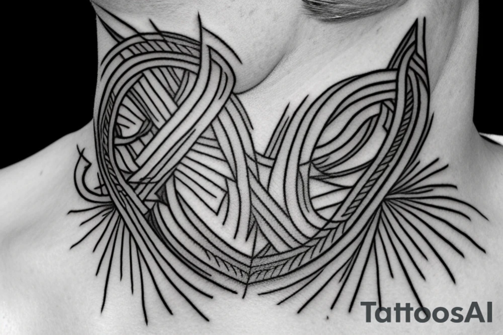 Neck tattoo with barbed wire tattoo idea