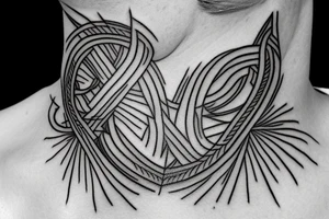 Neck tattoo with barbed wire tattoo idea