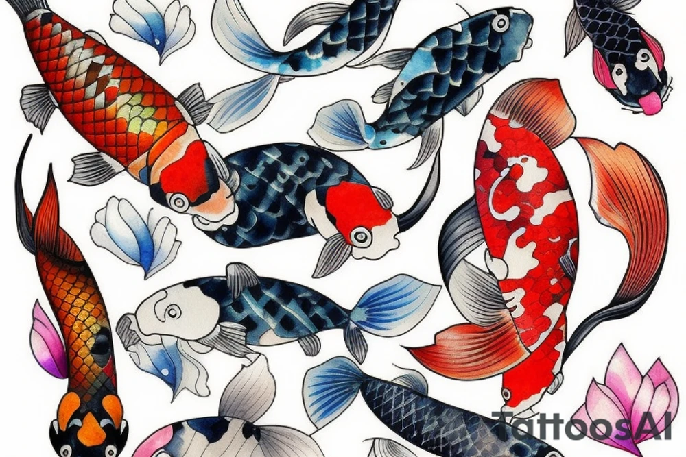 Koi fish tattoo idea