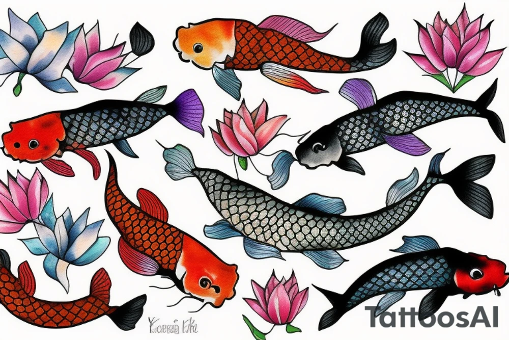 Koi fish tattoo idea