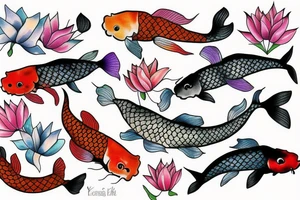 Koi fish tattoo idea