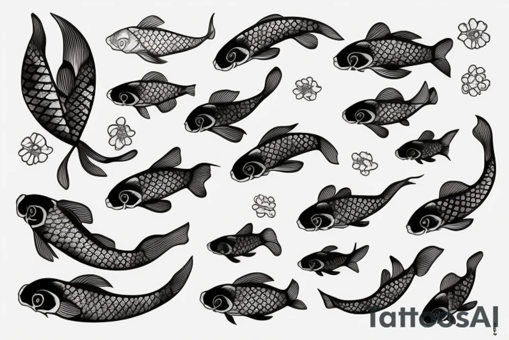 Koi fish tattoo idea