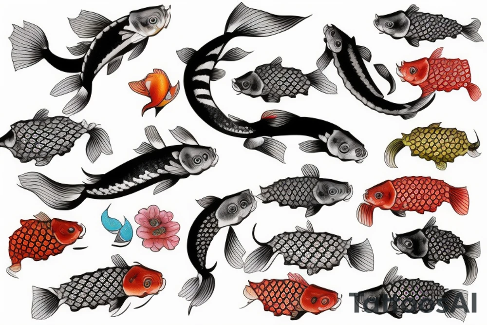 Koi fish tattoo idea