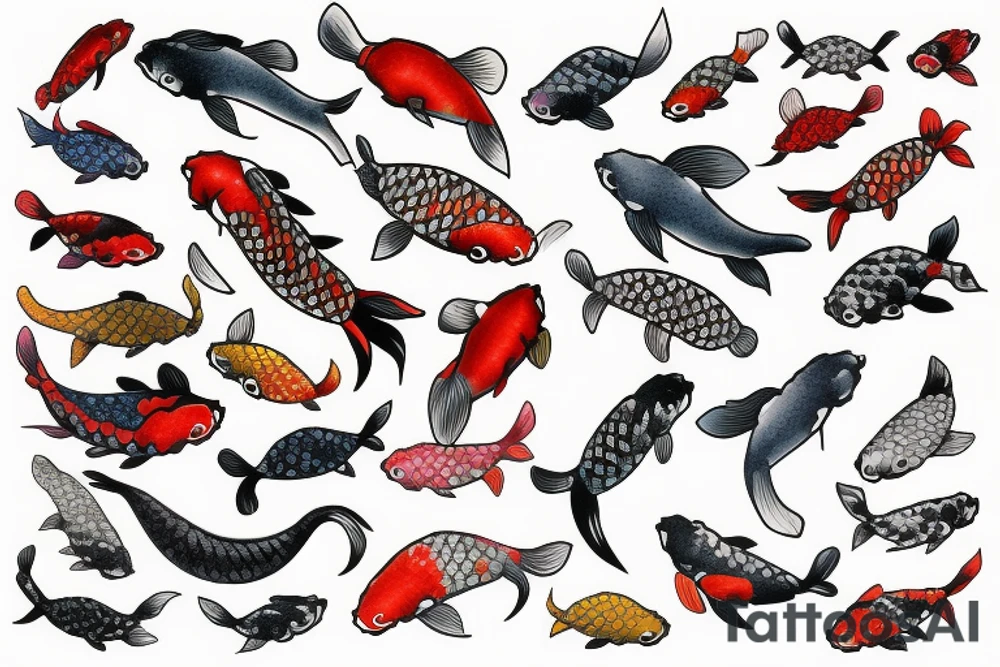 Koi fish tattoo idea