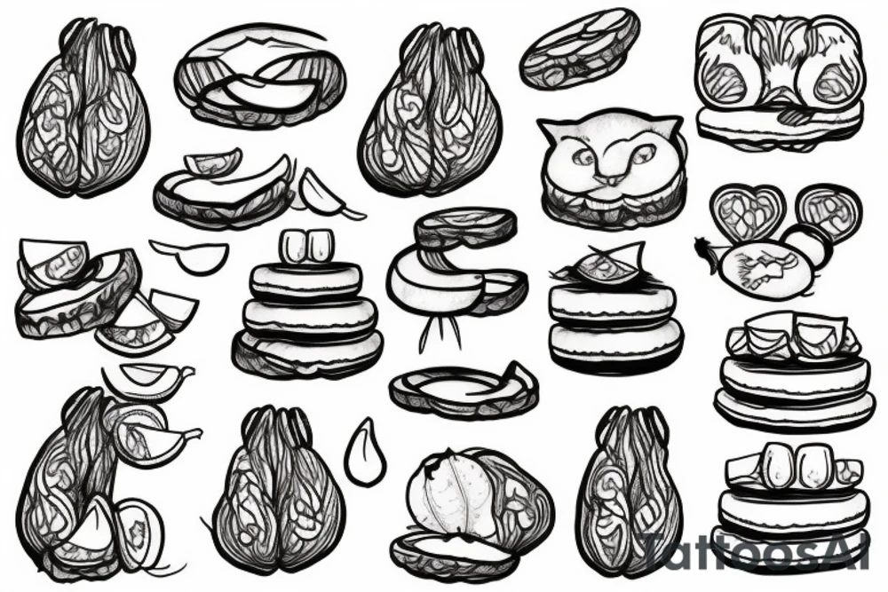 Babcat coconut cookie tattoo idea