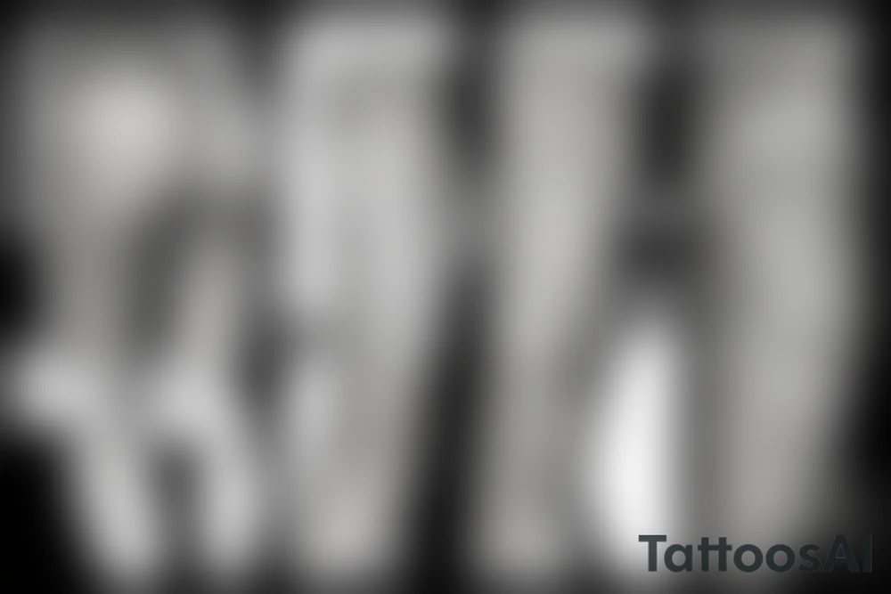 Hips as smoke and fire tattoo idea