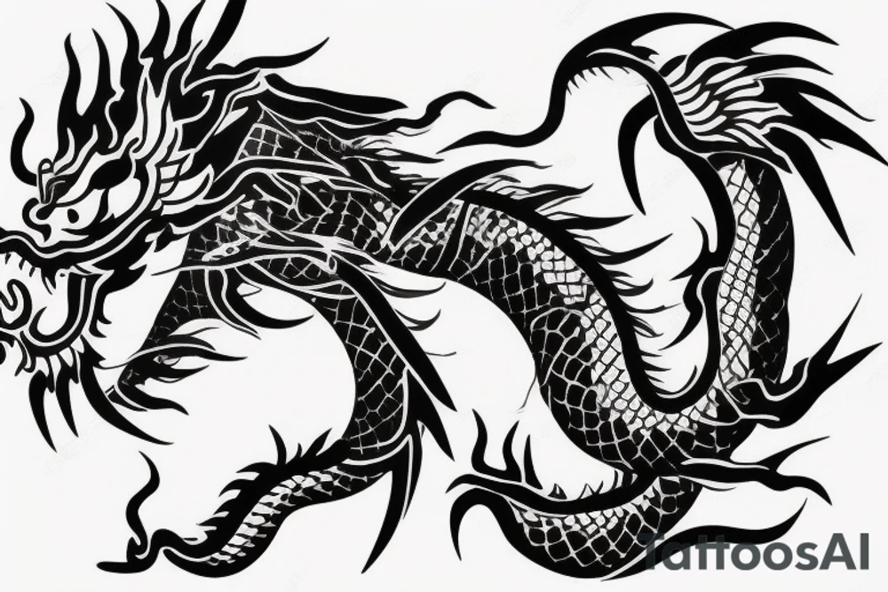 Chinese dragon tattoo idea