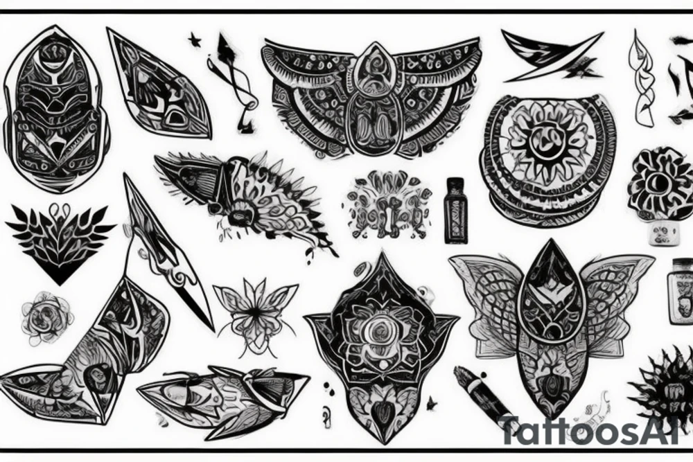 Космонавтов смотрит на плеяду планет и протягивает к ним руку tattoo idea