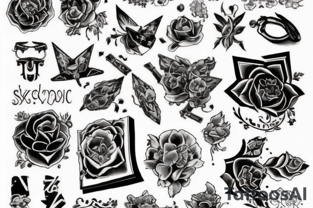 Космонавтов смотрит на плеяду планет и протягивает к ним руку tattoo idea