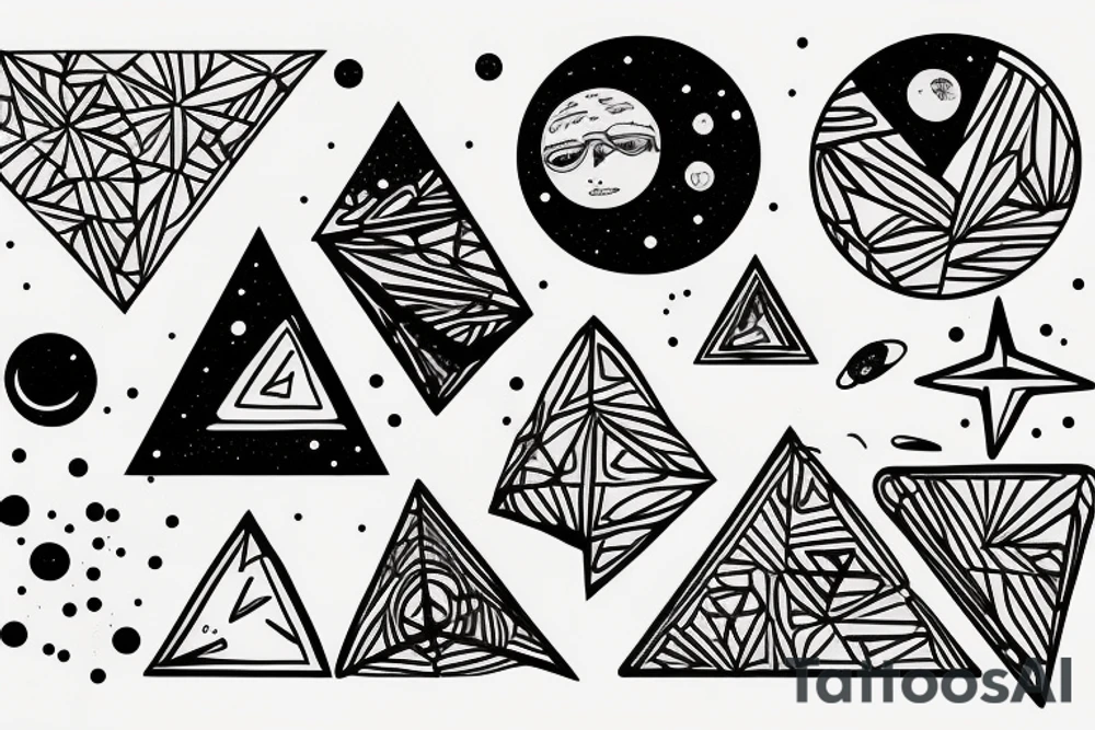 space in triangle, acid mood tattoo idea