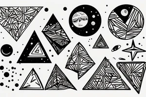 space in triangle, acid mood tattoo idea