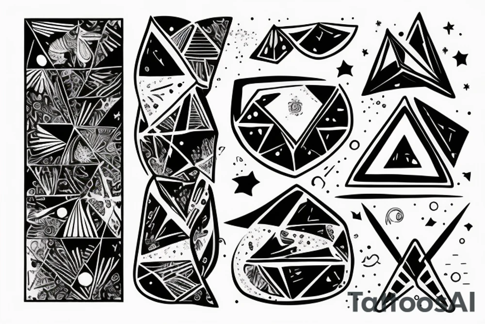 space in triangle, acid mood tattoo idea