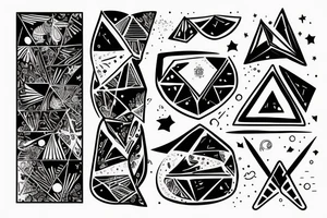 space in triangle, acid mood tattoo idea