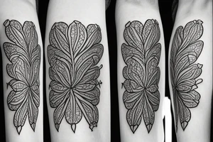 shamrock with only three leaves and a long stem tattoo idea